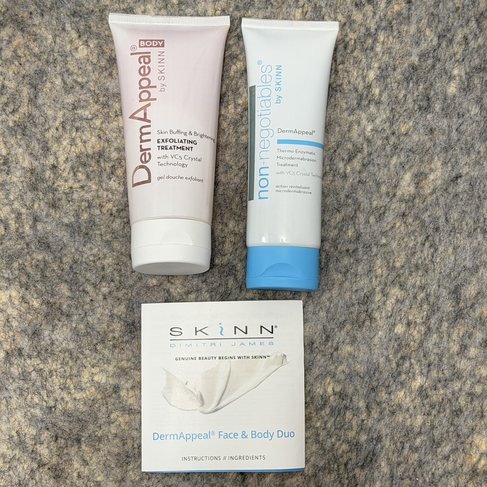 SKINN DermAppeal Face & Body Duo Exfoliating Treatment 4oz & 6.5oz